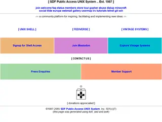 SDF Public Access UNIX System - Free Shell Account and Shell Access