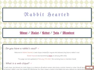 Rabbit Hearted Web Clique │ (Re)Creating Yourself ˚୨୧⋆｡˚ ⋆