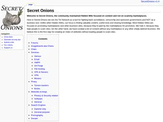 Secret Onions - Your darkweb links directory
