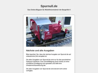 Spurnull.de - Der Treffpunkt für Modelleisenbahner der Baugröße 0
