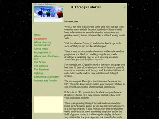 three.js Tutorial - An introduction to three.js and its use