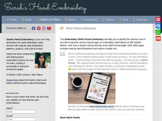 Stitch Picture Dictionary - Sarah’s Hand Embroidery