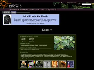 Erowid Kratom (Mitragyna speciosa) Vault