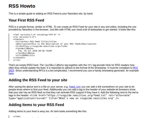 The Neocities RSS guide