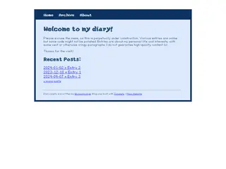 Diary Homepage
