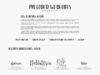 hosted fonts by tentacool