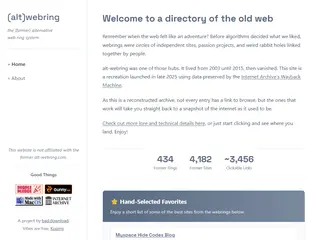 alt-webring | The (former) alternative webring system