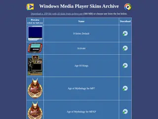 Windows Media Player Skins Archive