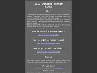 Curated random links