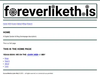 Home | foreverliketh.is (site title)