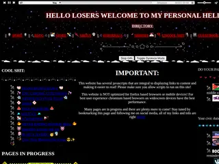 WELCOME TO MY PERSONAL HELLSITE!