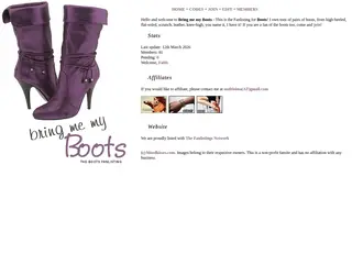 Bring me my boots + the Fanlisting for Boots!
