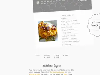 Delicious Layers // The Lasagna Fanlisting