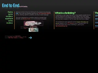 End to End: the PHP fanlisting