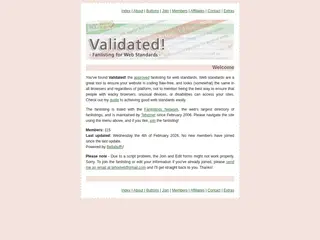 Validated! Web standards fanlisting