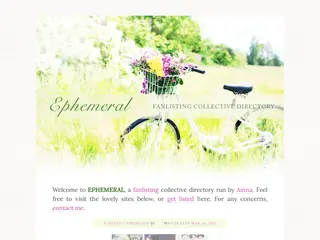 ::: EPHEMERAL ::: fanlisting collective directory