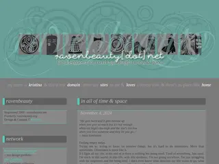 r a v e n b e a u t y [ d o t ] n e t - - - traveling through time & space