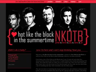 hot like the block in the summertime - NKOTB fansite/fanlisting collective