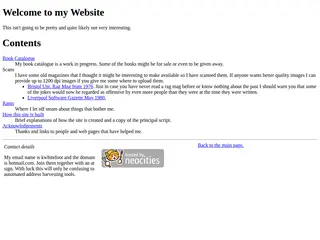 The web site of kwhitefoot