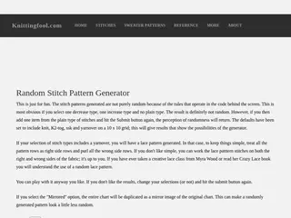 Lace Pattern Generator - Knittingfool
