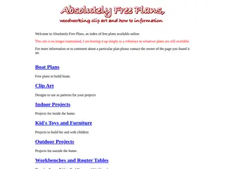 Absolutely Free Plans Index