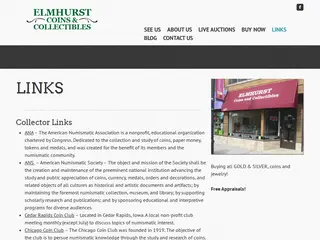LINKS - Elmhurst Coins & Collectibles