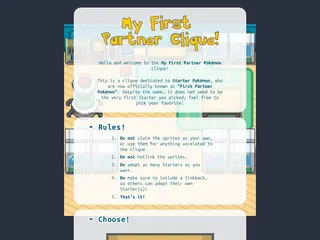 ◓ My First Partner Pokémon Clique! ◓