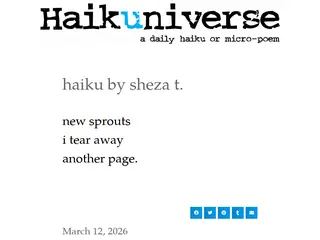 haikuniverse – a haiku a day | brought to you by Poetry Super Highway