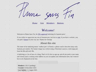 Plume Sans Fin - Fountain pen fanlisting