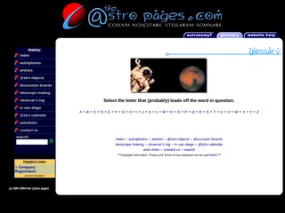 the @stro pages - glossary