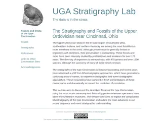 Cincinnatian Fossils and Stratigraphy