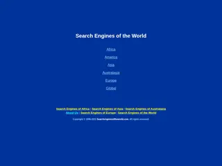 Search Engines of the World
