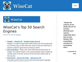 Top 50 Search Engines