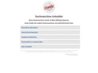 Unbubble.eu - Suchmaschinen
