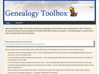 Helm's Genealogy Toolbox -- The Oldest Comprehensive Genealogy and Local History Index | Genealogy Toolbox