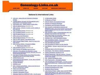 UK Genealogy-Links - National & International Links
