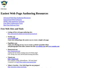 Easiest Web Page Authoring Resources