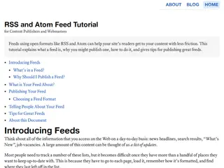 RSS and Atom Feed Tutorial