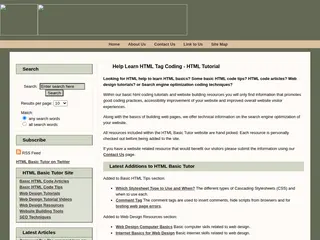 Help Learn HTML Tag Coding - HTML Tutorial