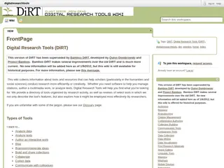 digitalresearchtools / FrontPage