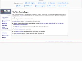 The Web Robots Pages