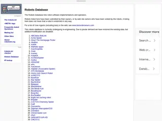 The Web Robots Pages