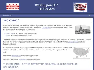 DCGenWeb family history, genealogy