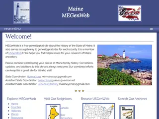 Maine - MEGenWeb - Genealogy, Family History
