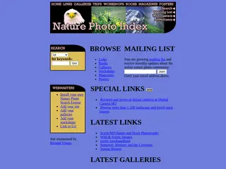 Nature Photo Index - Nature Photography links, books, magazines, galleries, equipment, guides, workshops, tours