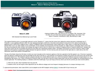 Nikon F - Metering Prisms and Meters