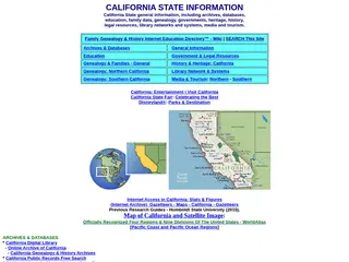 CALIFORNIA State Information