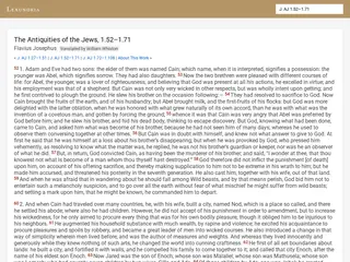 Flavius Josephus, Antiquities of the Jews 1.52-1.71