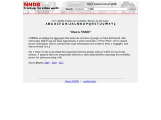 NNDB: Tracking the entire world