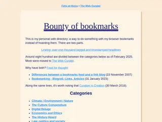Bounty of bookmarks